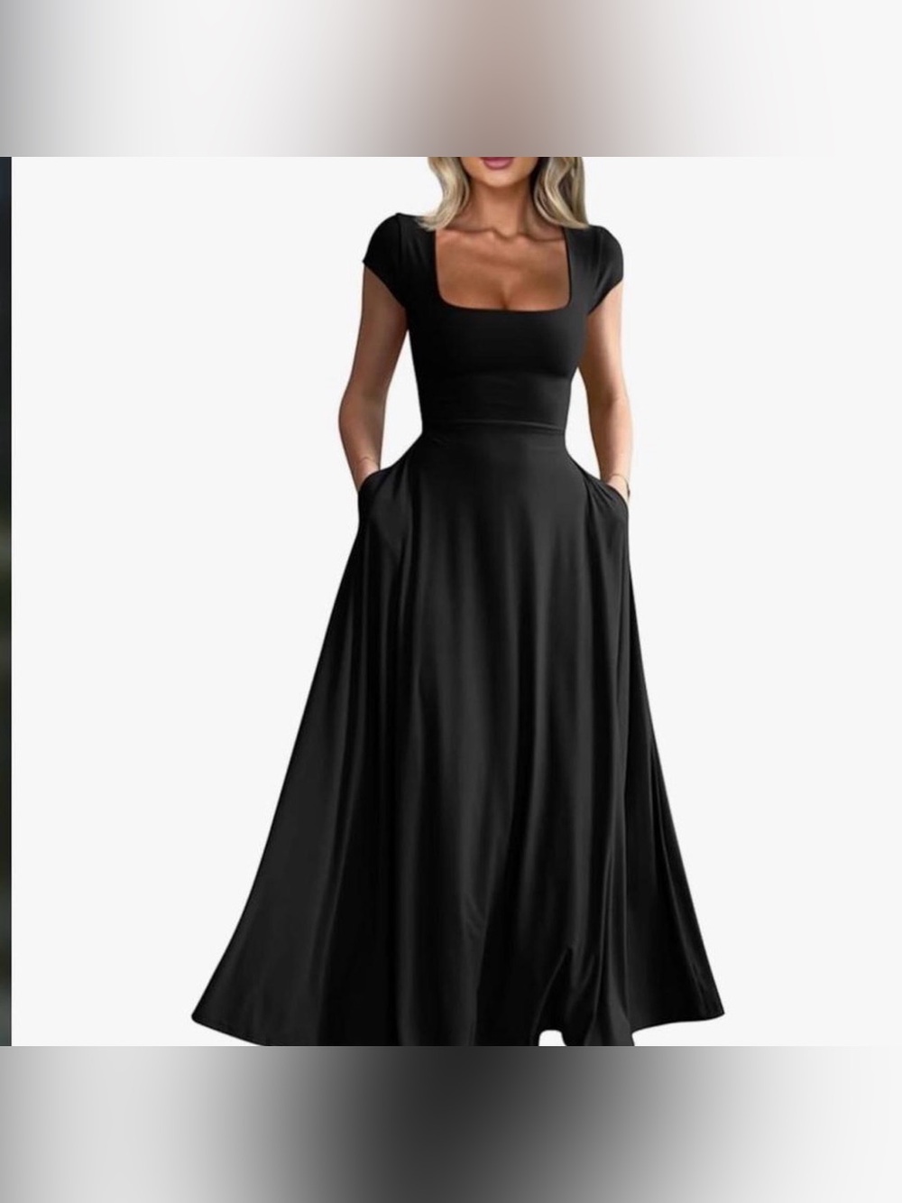 Black waist tie dress
